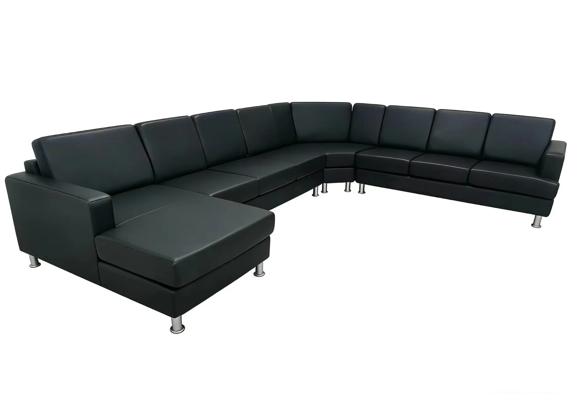 S1835 Large U Shape Leather Sectional Sofa Set — Stendmar
