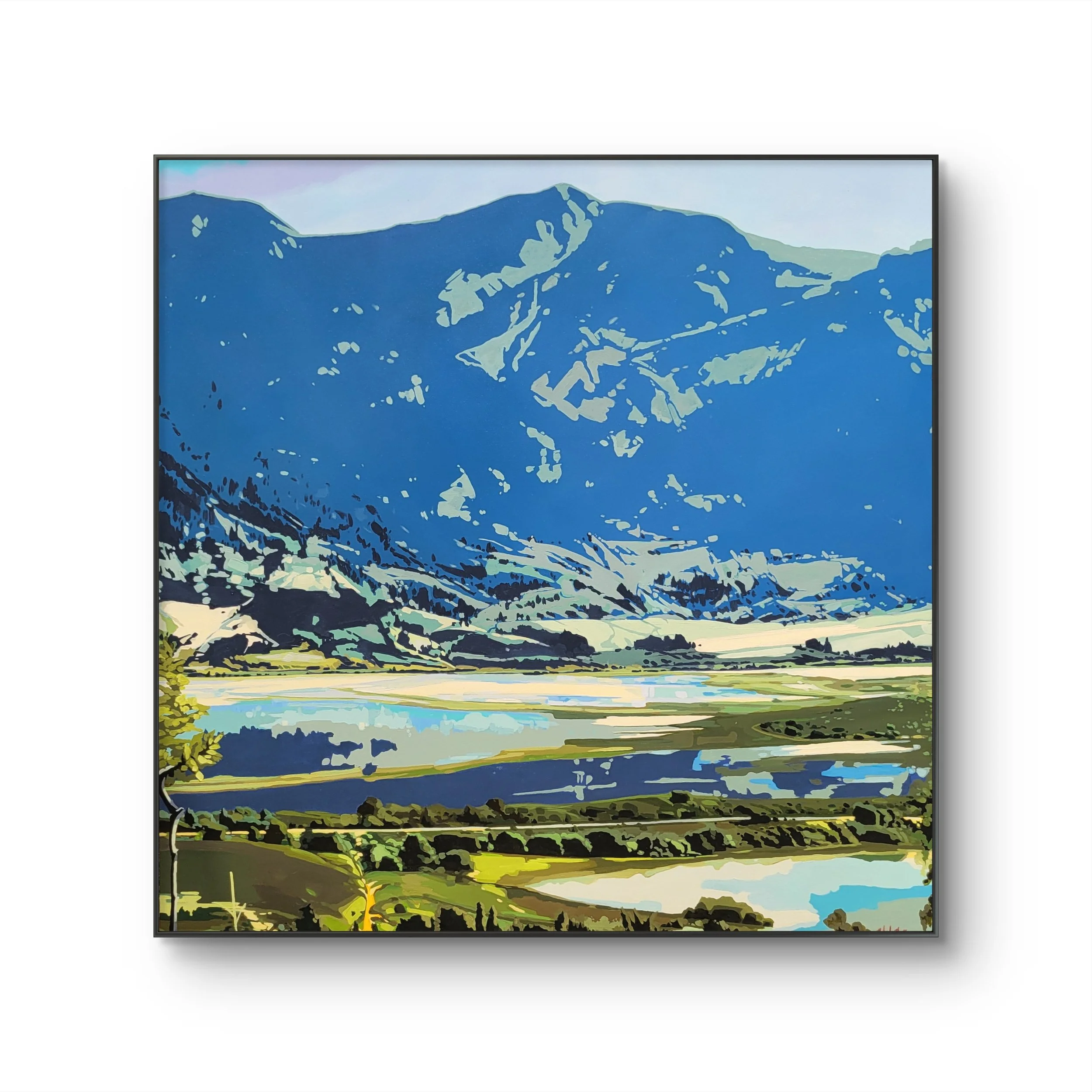 Invermere
  
40 inches high x 40 inches wide acrylic and marker on canvas wrapped on 1.5 deep stretcher bars.  $3150 +GST  Contact me for more information about this piece  