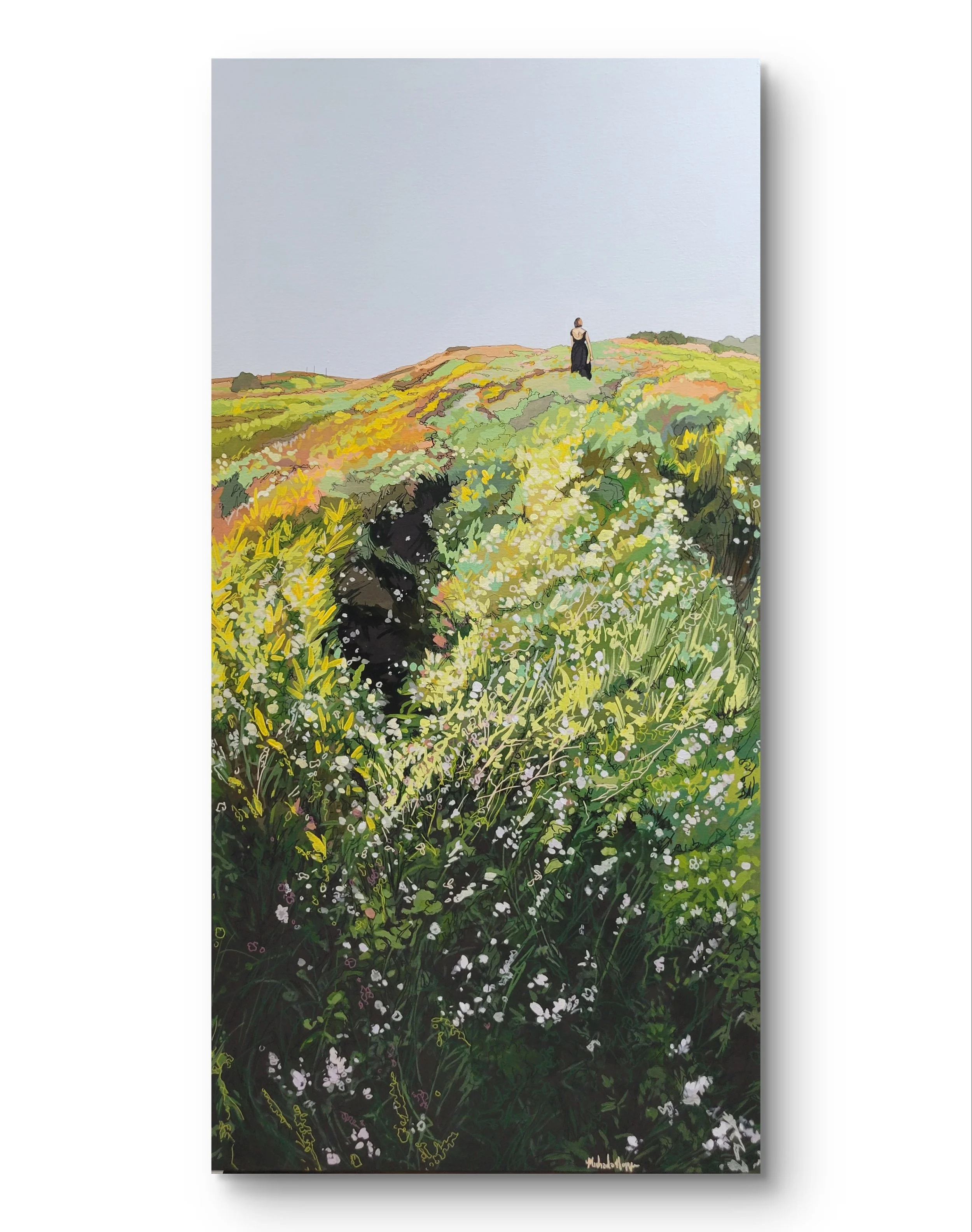 For Once In My Life
  
48 inches high x 24 inches wide acrylic and marker on canvas wrapped on 1.5 deep stretcher bars.  $2300 +GST  Available now at Effusion Art Gallery, Invermere BC  