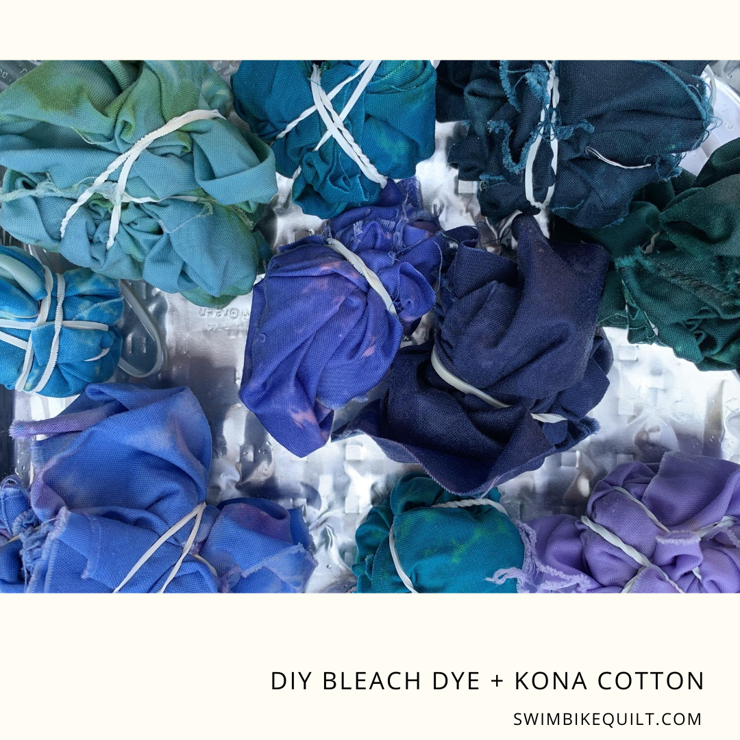 DIY: How to Bleach Dye Kona Cotton, a Tutorial — Swim Bike Quilt