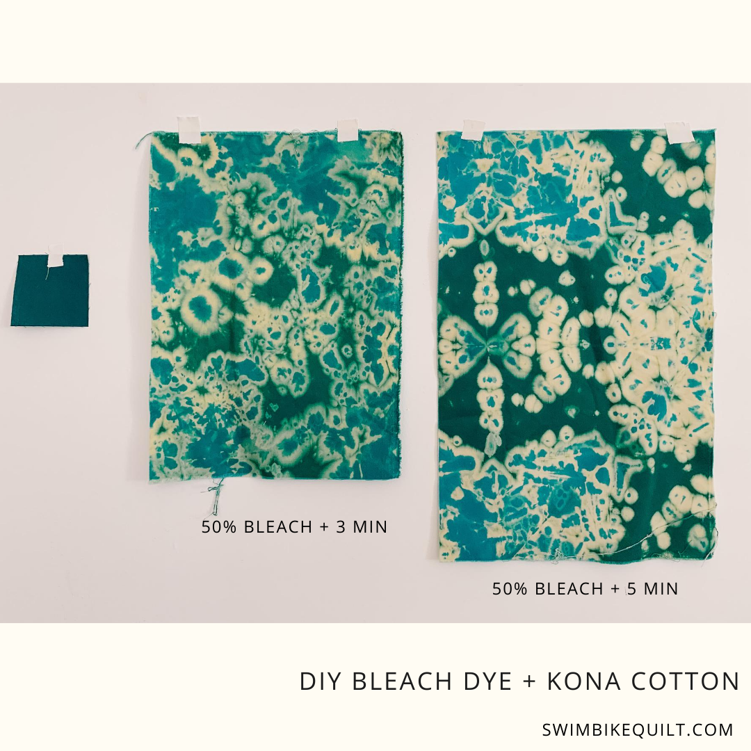 DIY How to Bleach Dye Kona Cotton, a Tutorial — Swim Bike Quilt