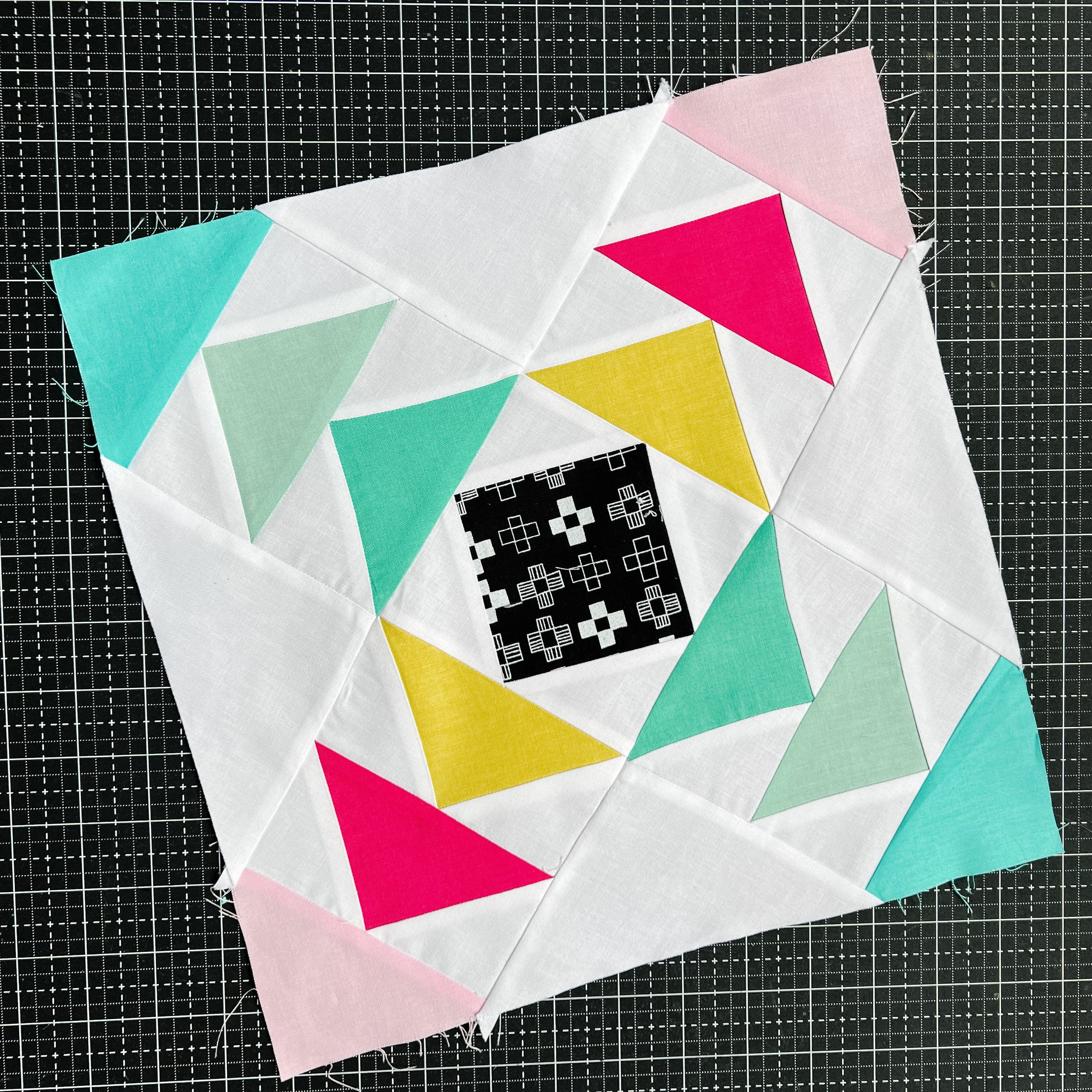 7-27-16 Paper piecing on block 22 of #TheSplendidSampler quilt along.  #RelaxAndCraft 