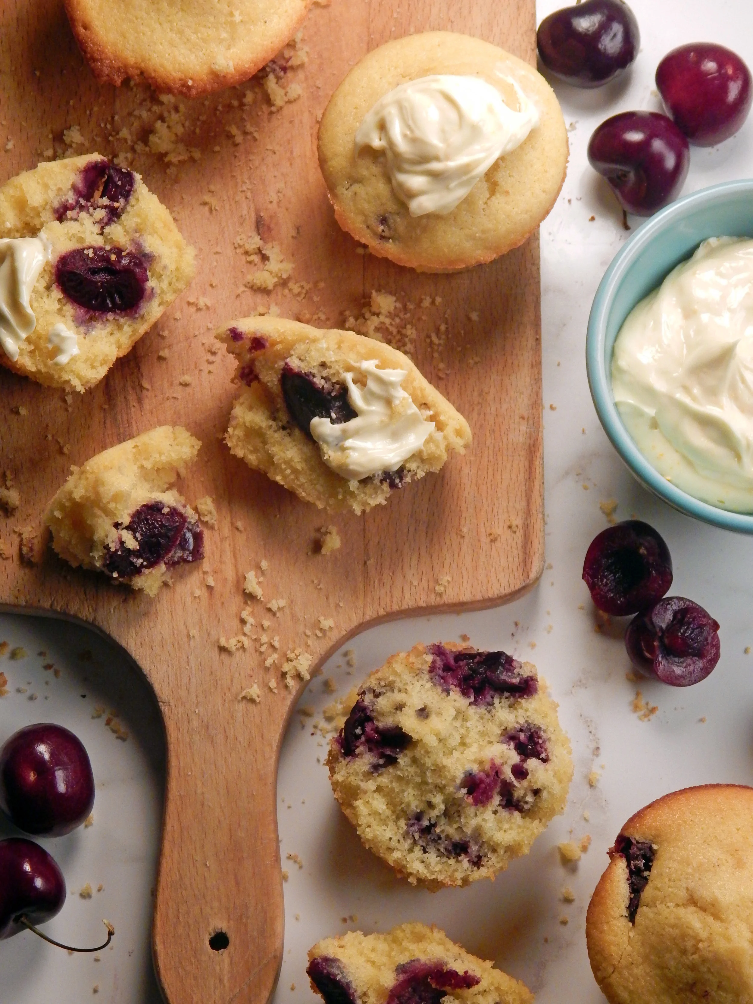 Cherry Cornbread Muffins