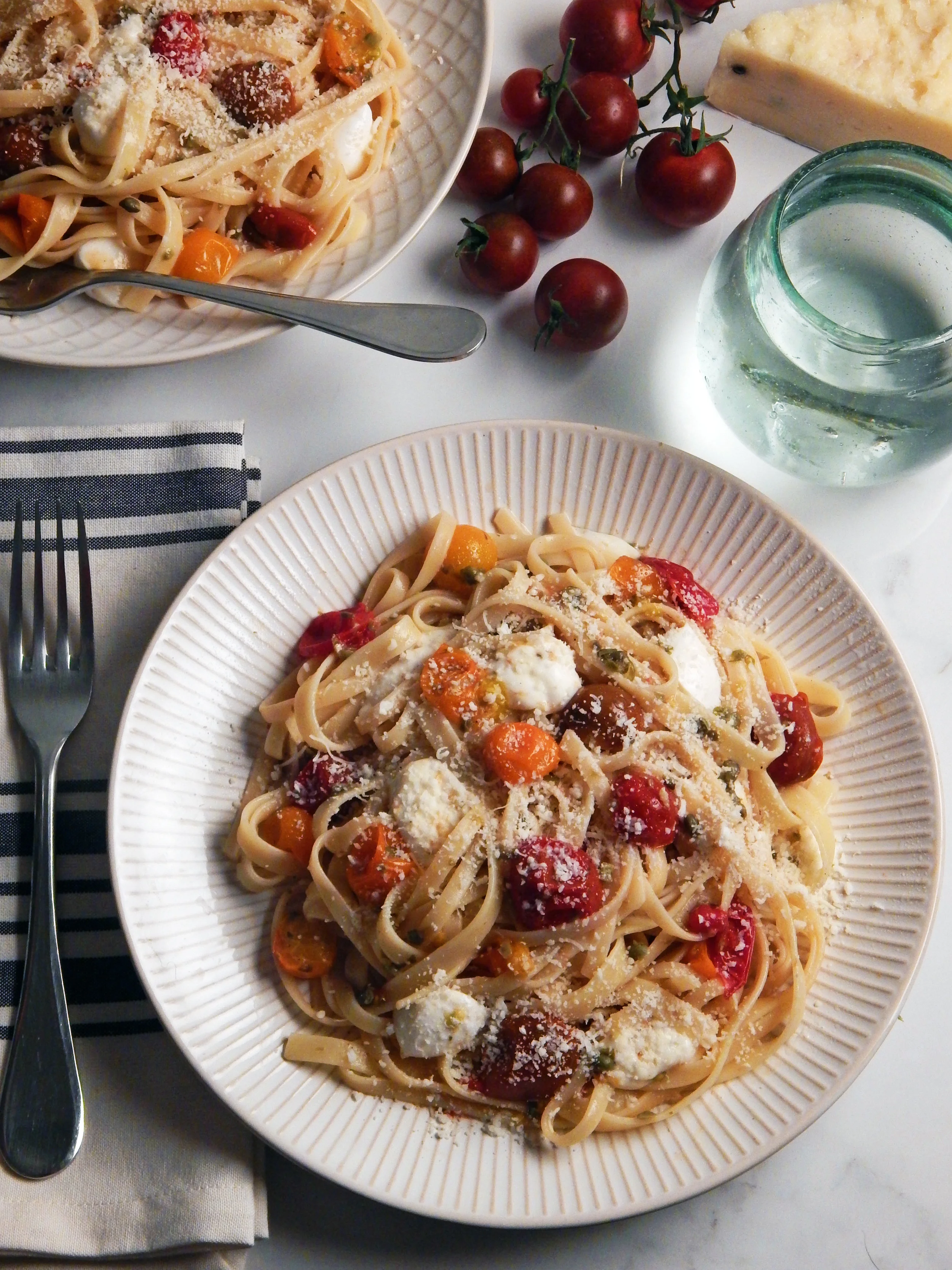 Cherry Tomato and Baby Mozzarella Linguini
