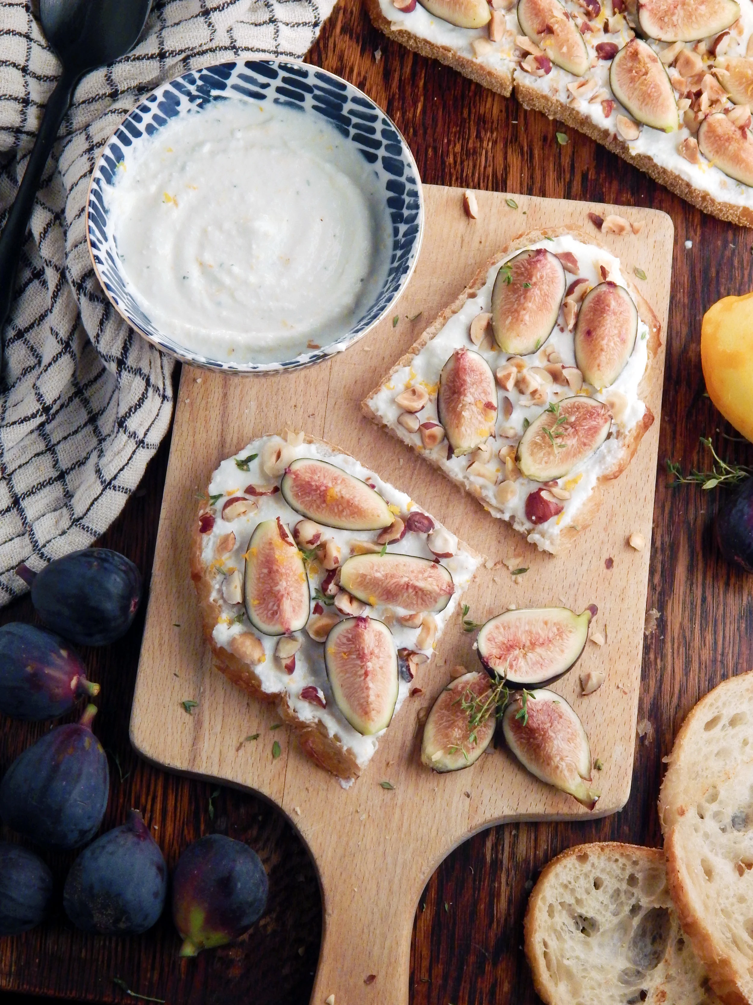 Honey Ricotta, Fig, and Hazelnut Toast