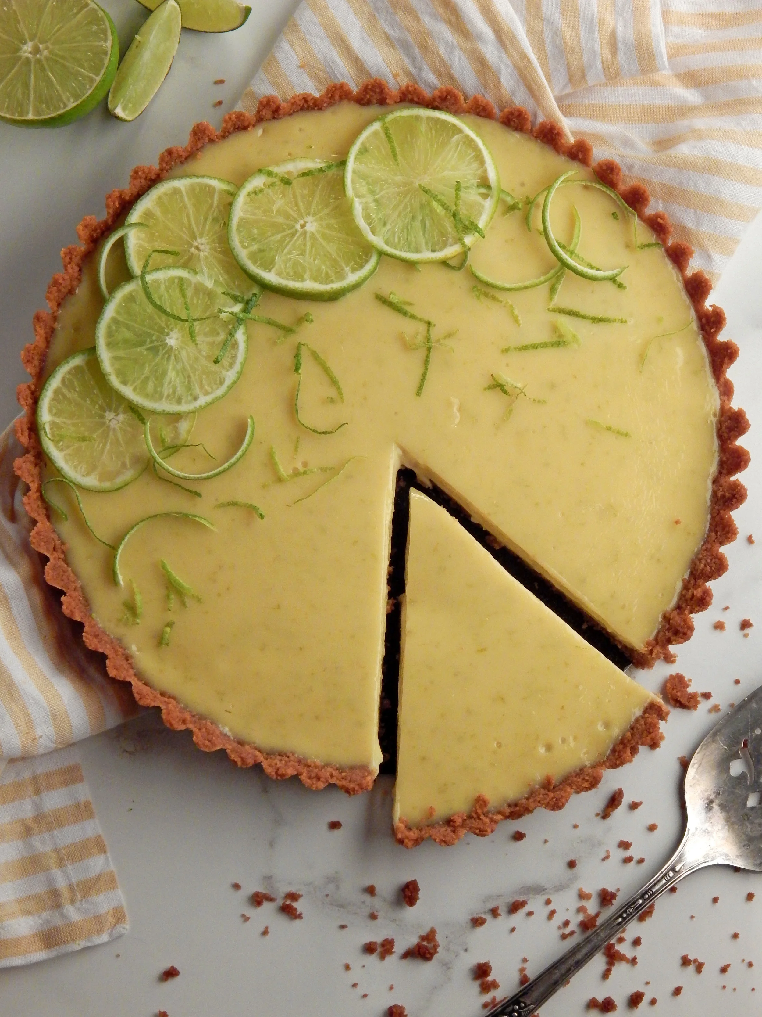 Lime Pie with Ginger Graham Cracker Crust