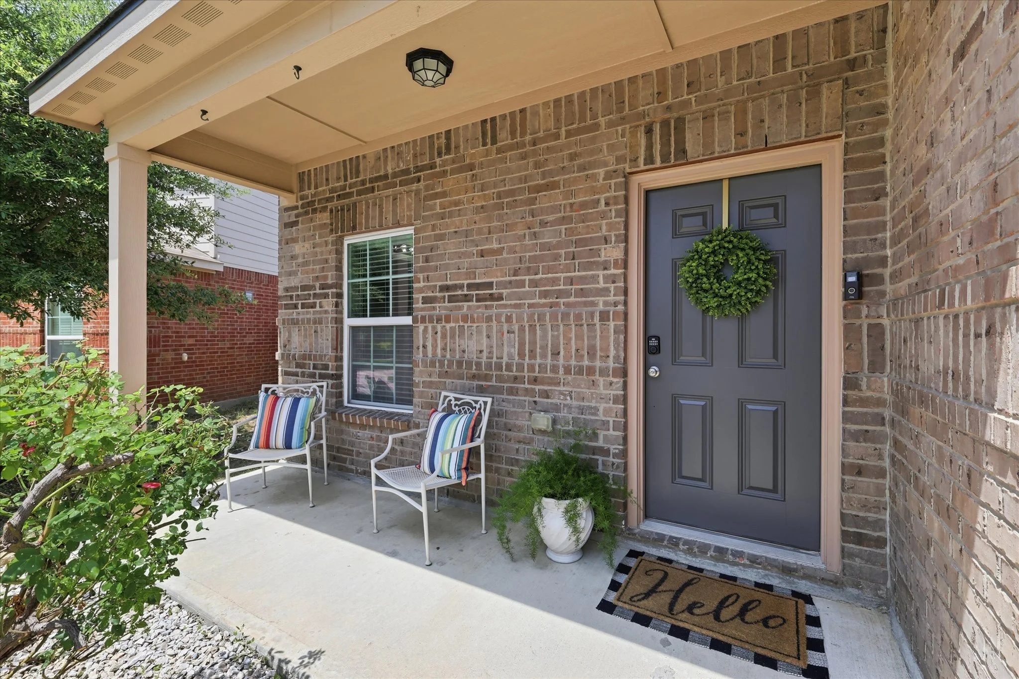 Enjoy morning coffee on your front porch