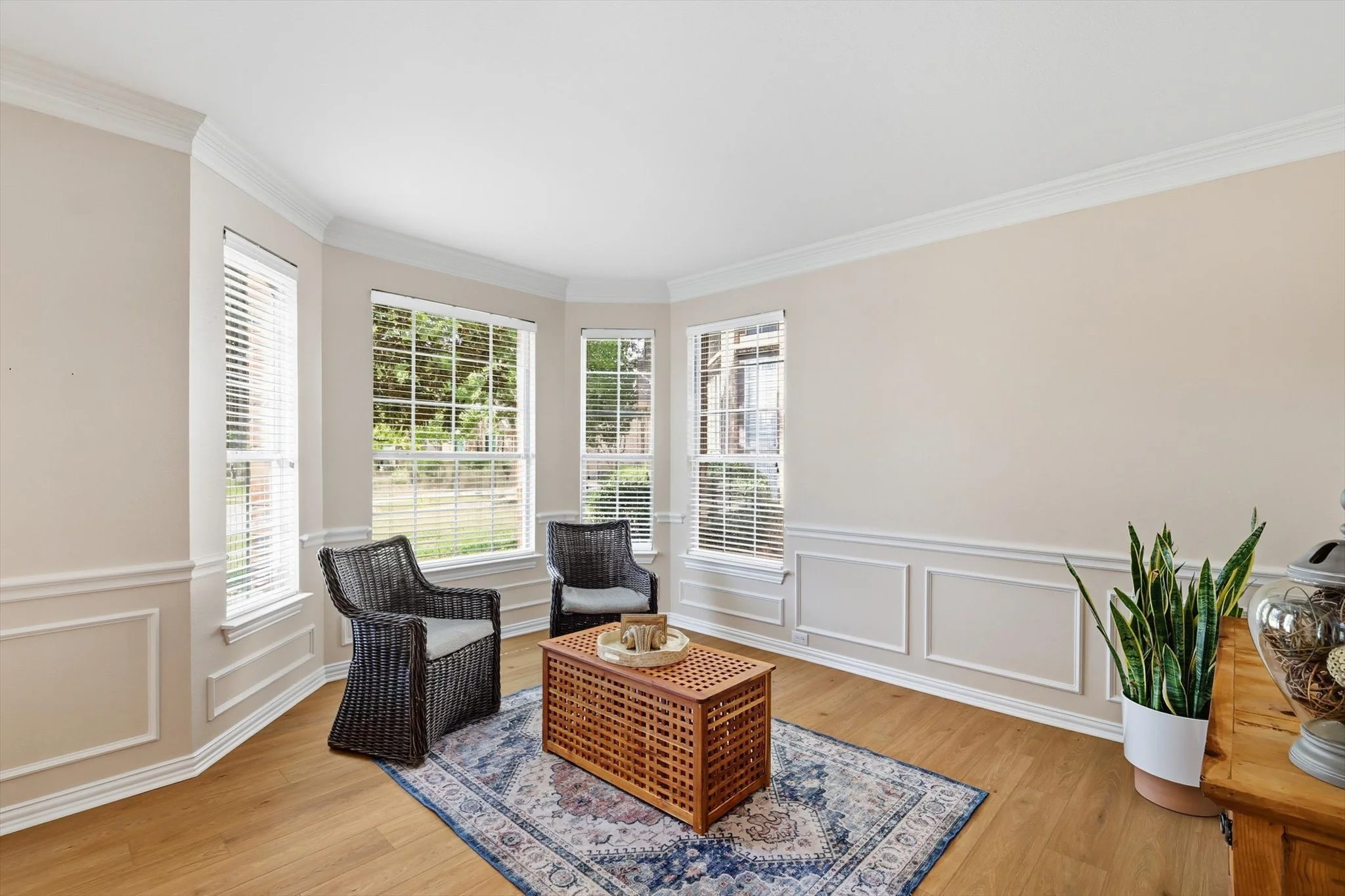 Formal living room gives you so many options! Second home office, library, and more.