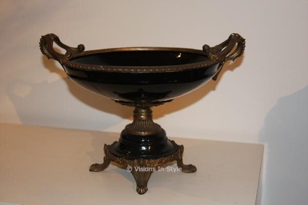 Black &amp; Gold Fruit Bowl