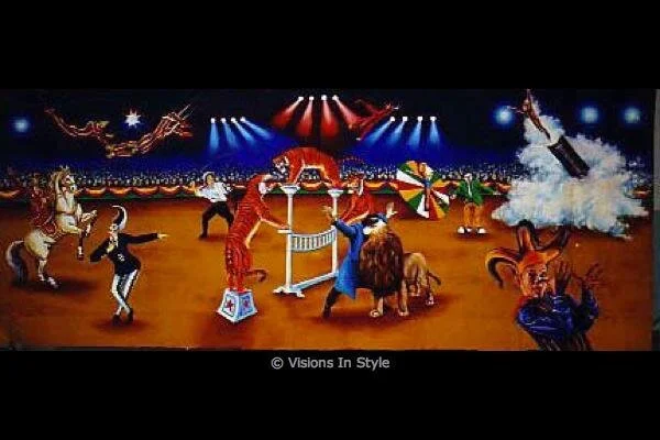 Circus Backdrop Lion Tamer