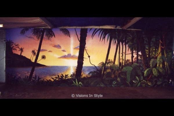 Tropical Sunset Backdrop