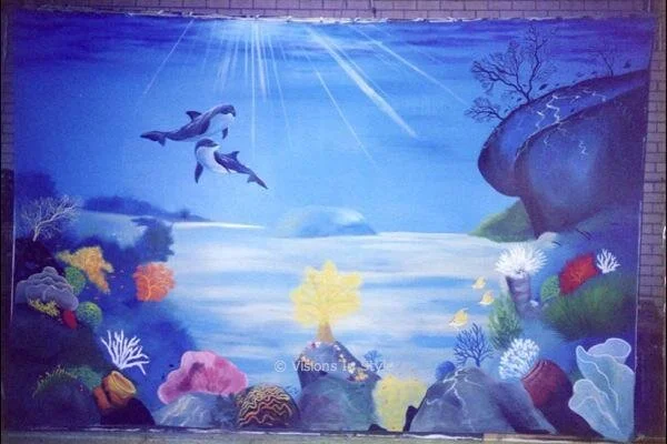 Underwater Dolphin Backdrop