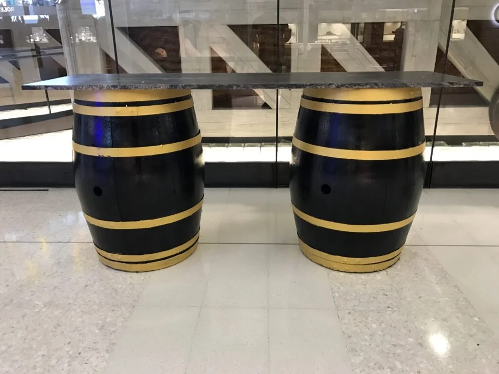 Marble Top Barrel Bar