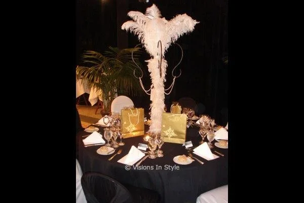 Tall Feathered Centrepiece