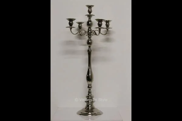 Tall Pewter Candelabra