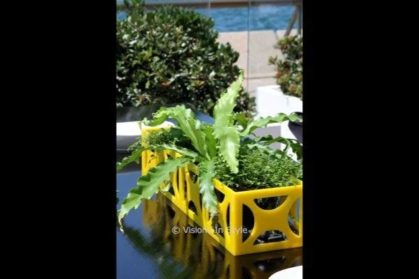 Yellow Perspex Centrepiece