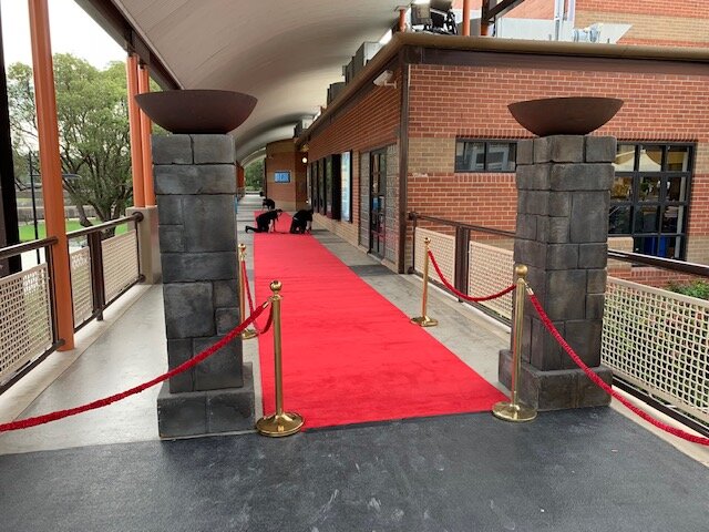 Fire Columns w/ Red Carpet