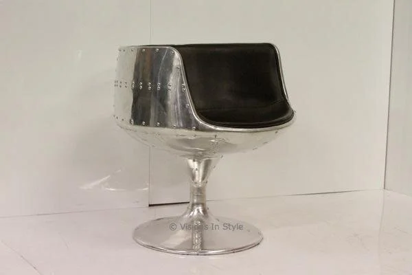 Metal Plated Swivel Chair
