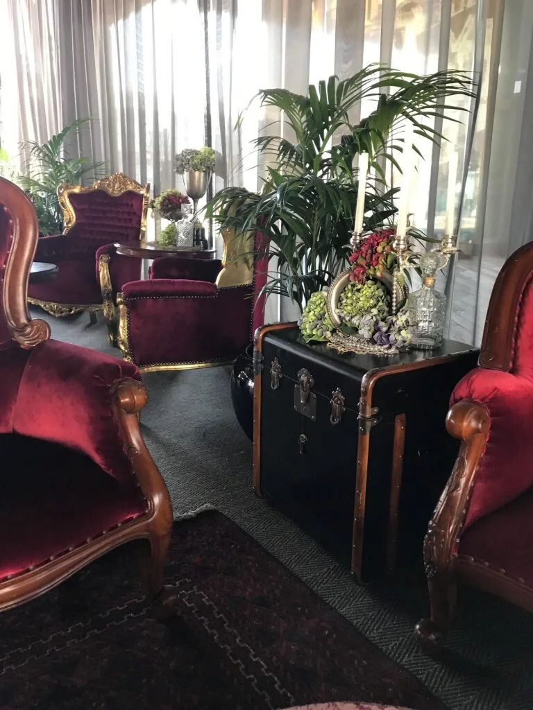 Black Trunk End Table