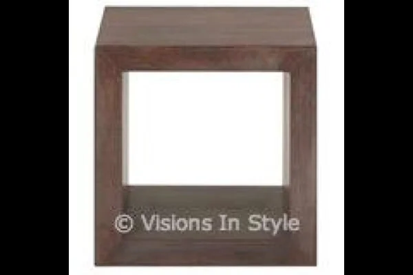 Teak Cube End Table