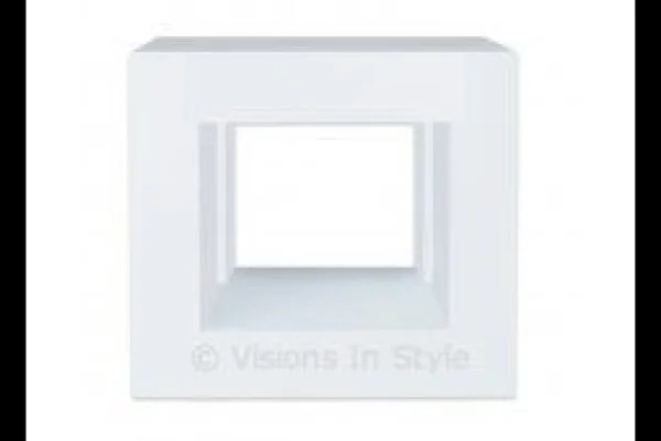 White Cube End Table