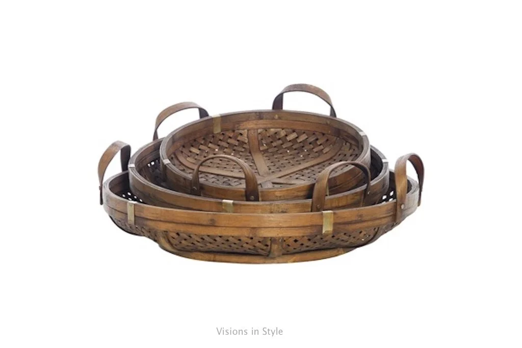 Round Woven Basket Set