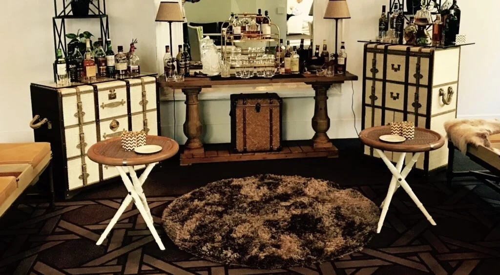 Whiskey Sunroom Tasting Station