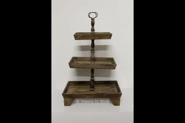 Wooden 3 Tiered Cake Stand