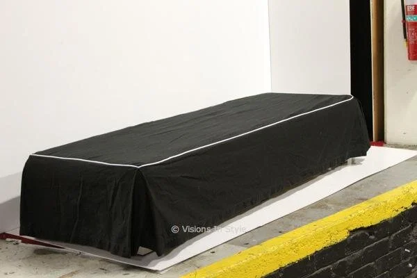 Black with White Piping Gallery Bed