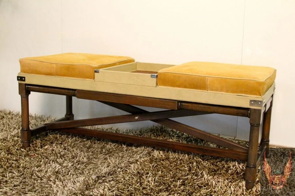 Campaign Bench Natural Leather