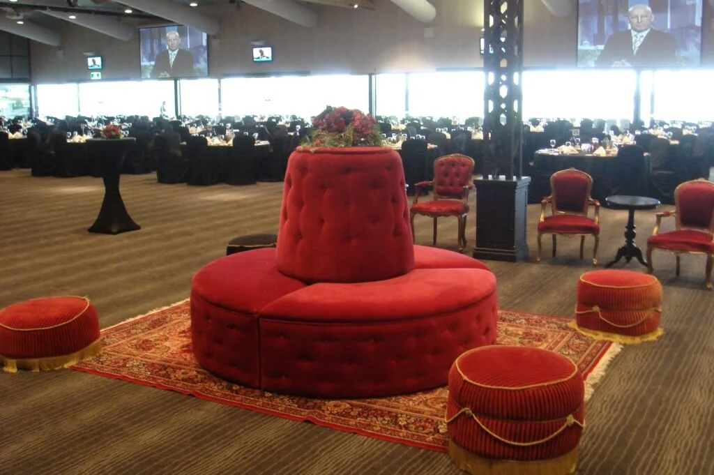 Round Velvet Footer Seat