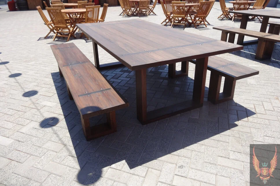 Wooden Benches &amp; Dining Table
