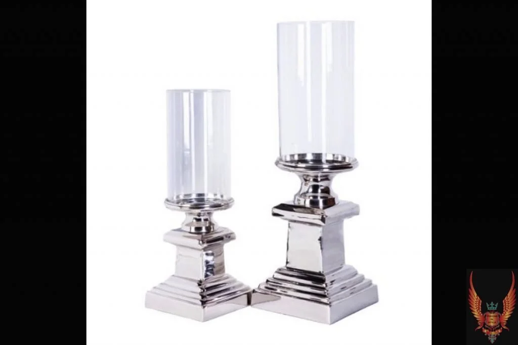 Modern Silver Hurricane Lamp
