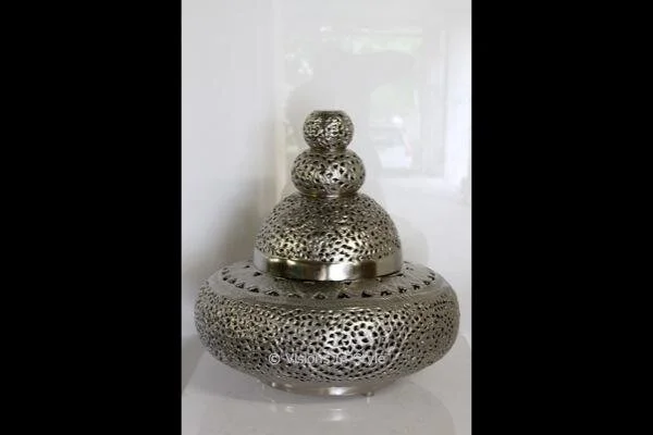 Silver Moroccan Table Lamp