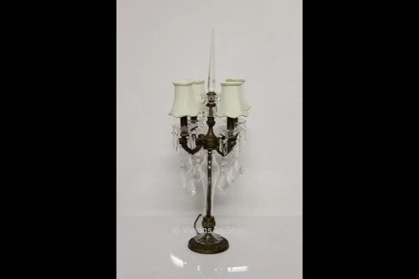Vintage Crystal with Shades Lamp