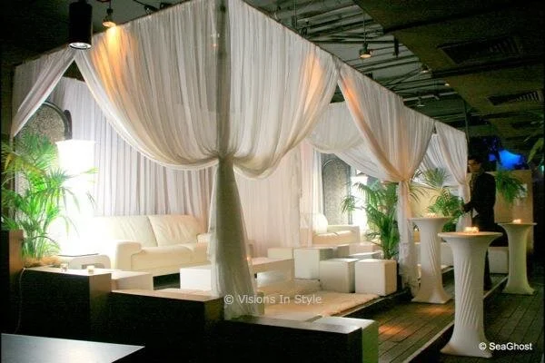 White Draped Private Booth