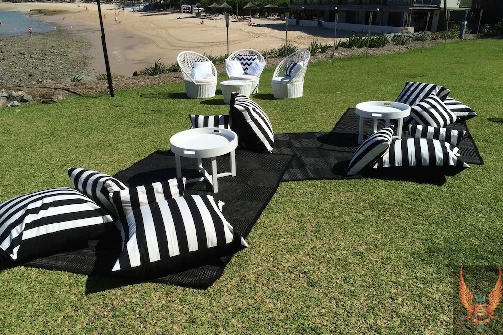Black &amp; White Outdoor Chill Out Area