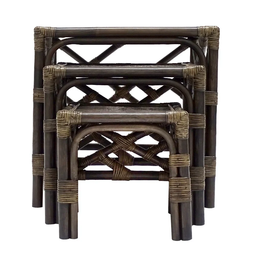 Dark Cane End Table
