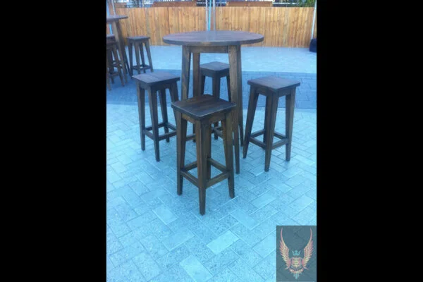 Wooden High Bar Stool