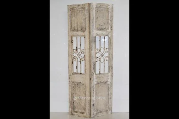 Aged White French Window Screen