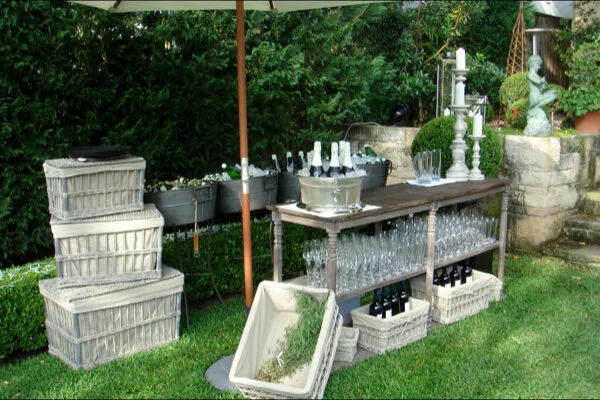 French Provincial Outdoor Bar Setting