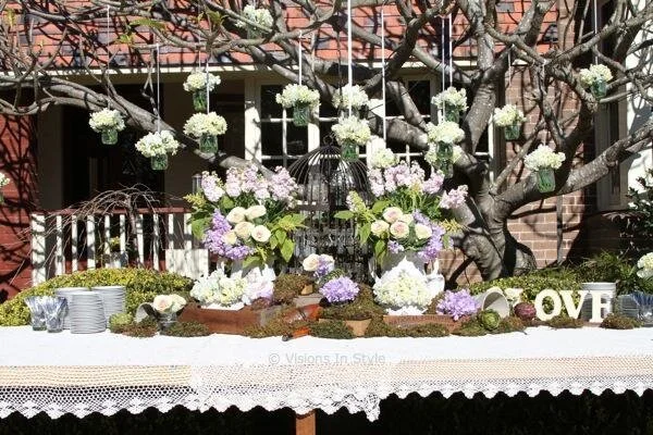 French Provincial Outdoor Floral Theming