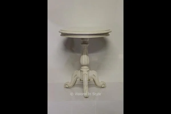 French Provincial White Side Table