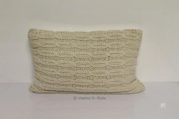 Nautical Knit Cream Cushion