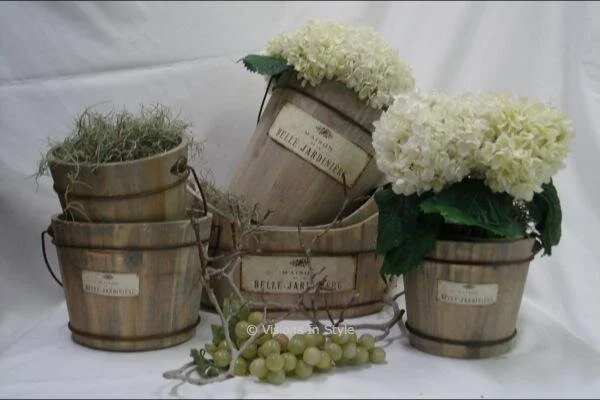 Wooden Pail Floral Arrangement
