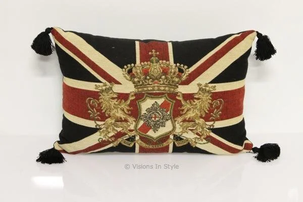 Union Jack Cushion with Crest