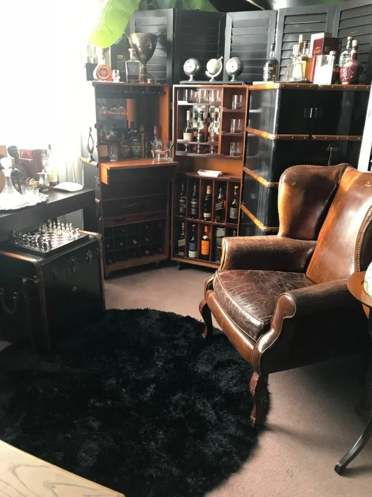 Whiskey Stateroom Trunk Tasting Station