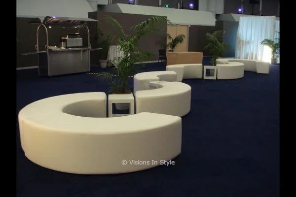 White Lucky Strike Ottoman