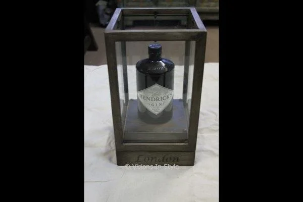 Wood &amp; Glass Hurricane Lamp