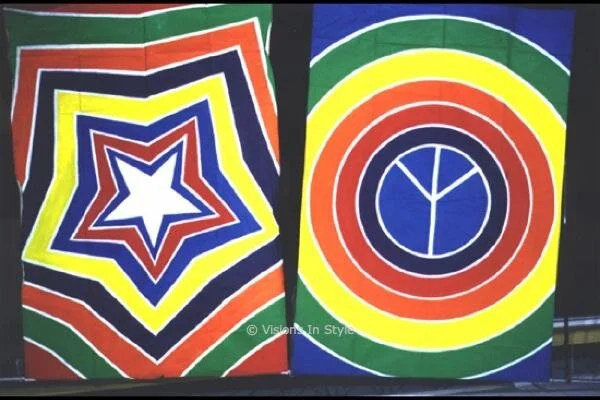 1970s Star and Peace Backdrop